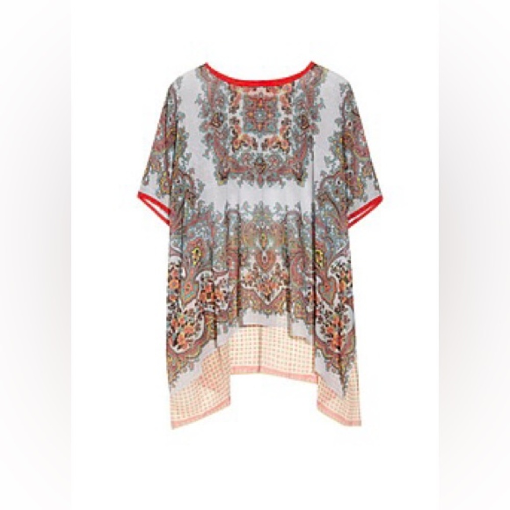 Clover Canyon Printed Crepe & Silk-Chiffon Top